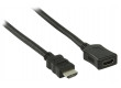 Höghastighets HDMI-kabel med Ethernet-förlängningskabel, HDMI-anslutning - HDMI-ingång, 1,00 m, černý
